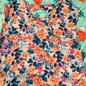 Torrid Size 0 Sheer Floral Top